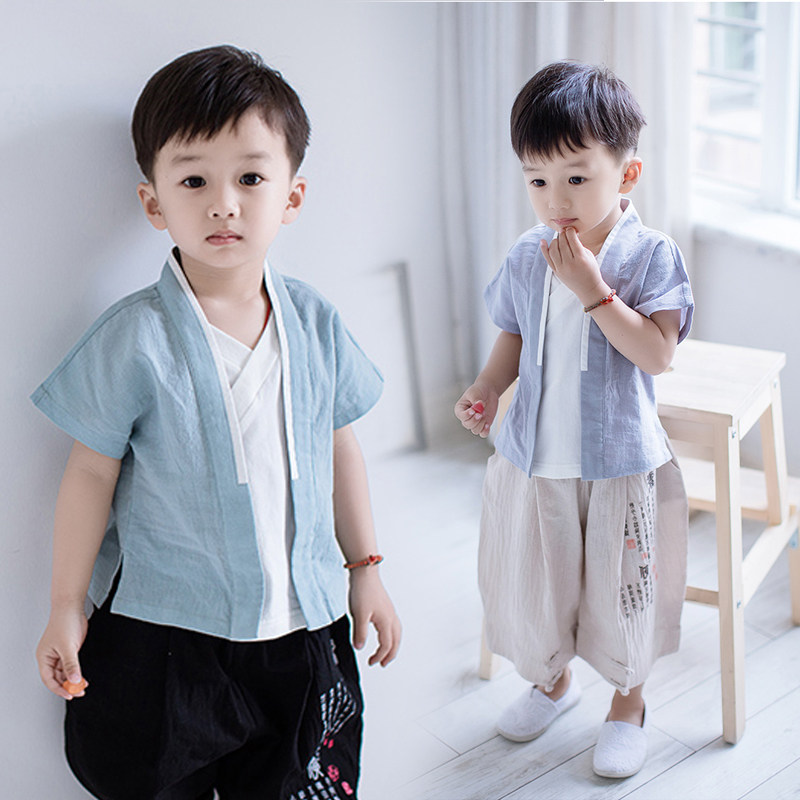 男童汉服古装灯笼裤男童图片