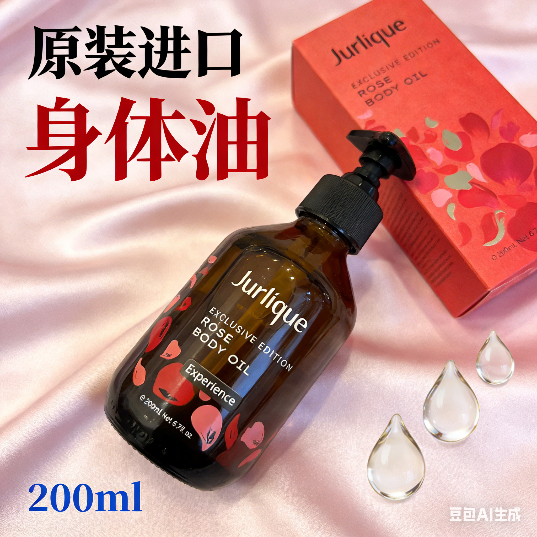 原装澳洲进口茱莉蔻玫瑰身体油200ml按摩精华油敏感代购正品