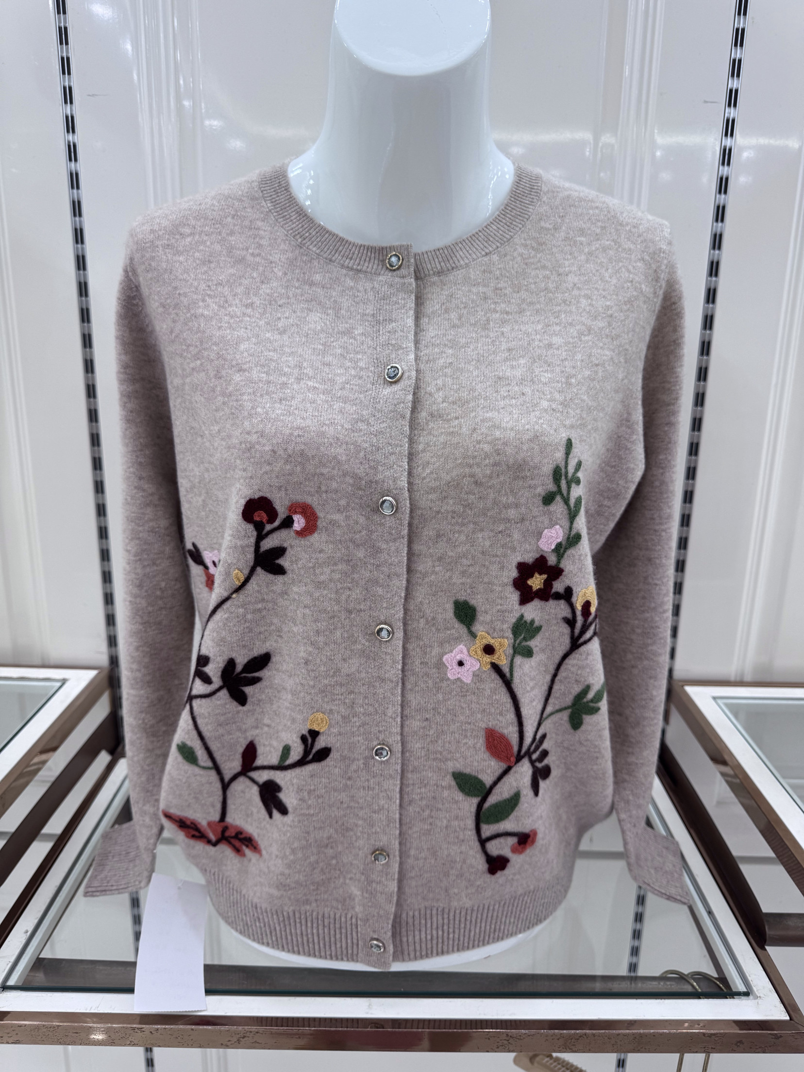 妈妈立体绣花舒适100%纯羊毛针织开衫毛衣外套奶奶秋冬新款羊毛衫,女装/女士精品,毛针织衫,淘宝优惠券,粉丝福利购,淘宝优惠卷