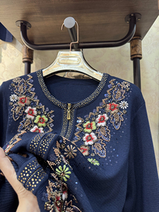 中老年人秋装女妈妈外套60岁老人衣服老太太上衣奶奶春秋开衫新款