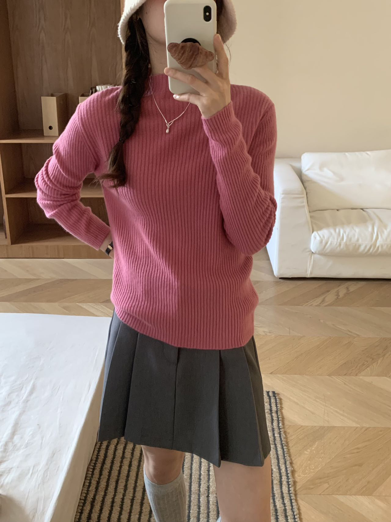 出口韩国东大门100%羊毛打底衫女秋冬套头长袖内搭半高领羊毛衫女