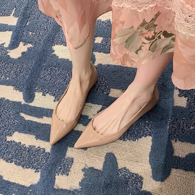 平底浅口尖头单鞋新款女