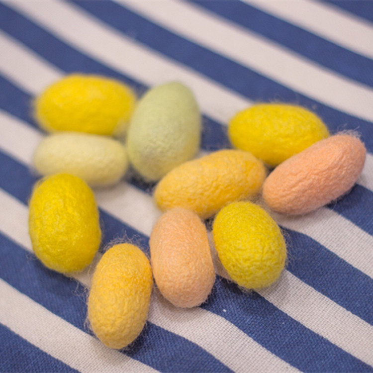 天然彩色蚕茧蚕丝球学生手工diy装饰品美容美肤茧洗脸蚕丝球包邮