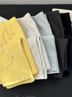 焊S在身上~！弯刀裤女春季香蕉镰刀裤黄色运动卫裤休闲奶奶阔腿裤