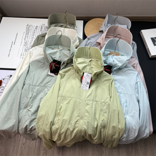防晒指数UPF50 轻量速干拉链连帽轻薄防晒衣外套男女 情侣款