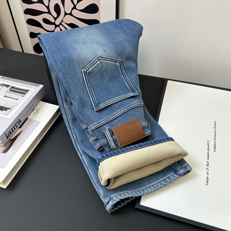 重磅厚绒！发热加倍弹力超弹厚实保暖绒加绒窄版直筒浅蓝牛仔裤女,女装/女士精品,牛仔裤,淘宝优惠券,粉丝福利购,淘宝优惠卷