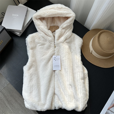 仿皮草毛毛马甲拉链毛绒背心