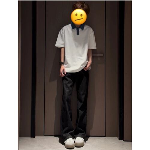 Areast潮牌夏季撞色POLO领短袖T恤男美式宽松情侣休闲上衣8619