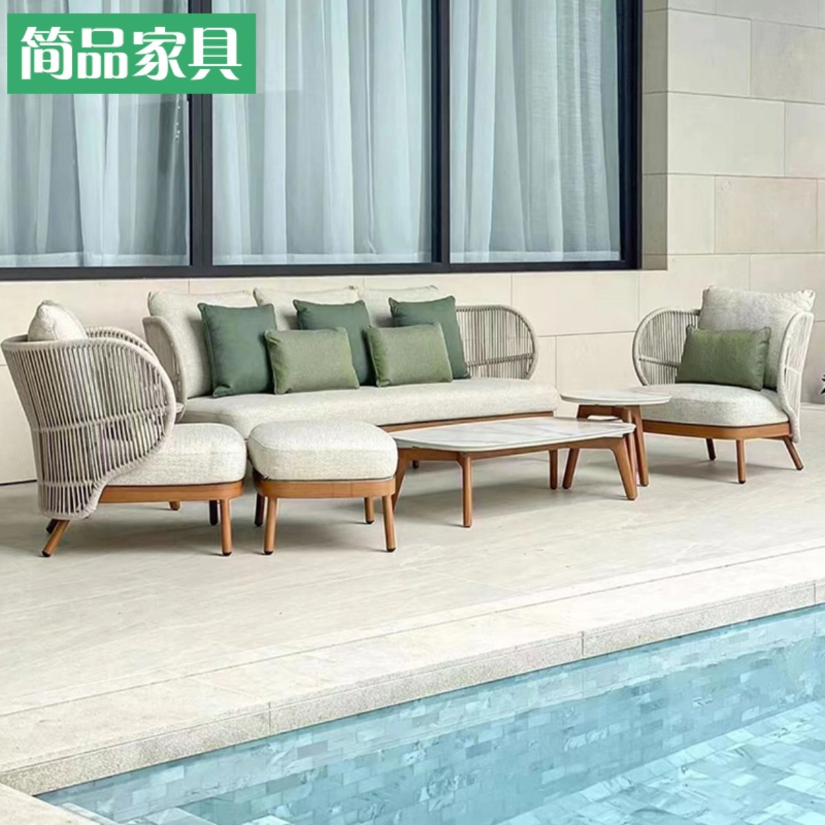 户外沙发庭院露台阳台休闲桌椅花园茶几脚踏单人双人家具组合,住宅家具,户外沙发,淘宝优惠券,粉丝福利购,淘宝优惠卷