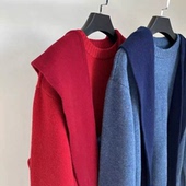 慵懒感 特价 假两件披肩毛衣p3 毫不费力 时髦穿搭 清 自留款