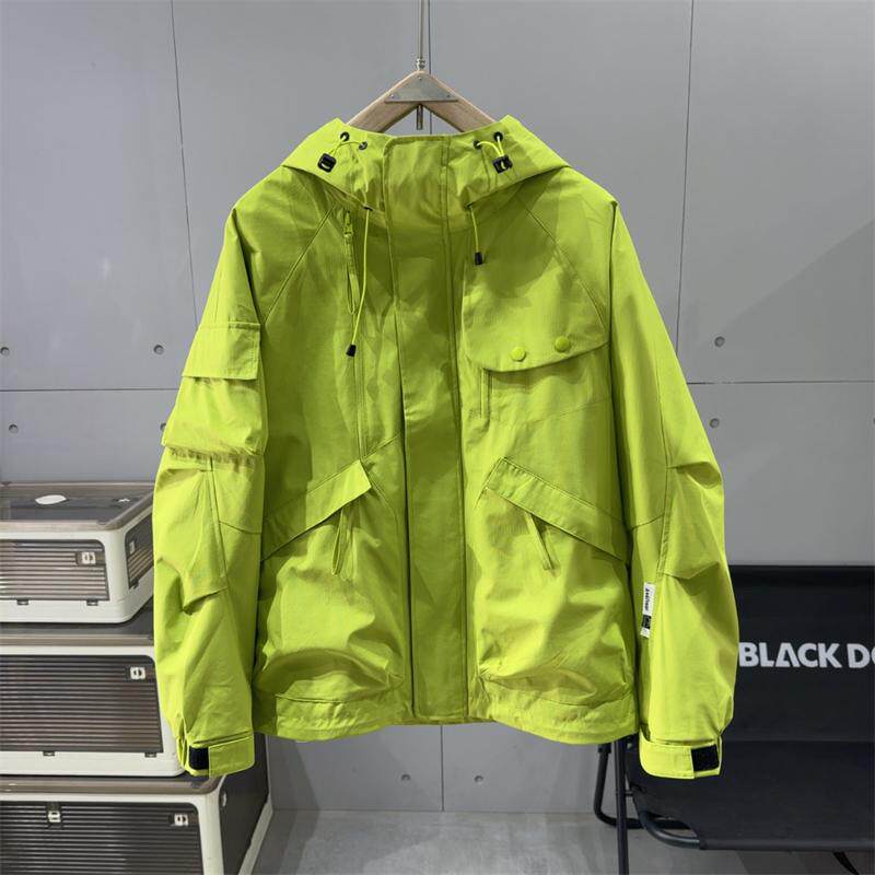 连帽宽松新款设计感多口袋外套