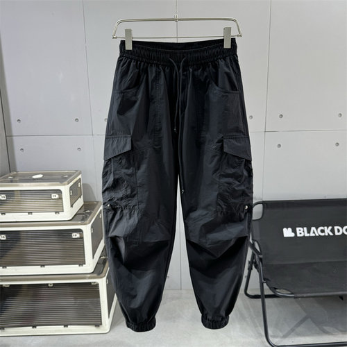 夏季薄款透气大口袋工装裤男