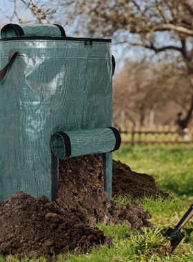 堆肥沤肥袋发酵落叶杂草有机肥袋可密封发酵堆肥双向拉链带取肥口