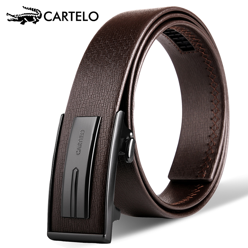 Cartelo Belt genuine leather automatic Waist belt Youth weave Plaid Belt leisure time Versatile beltin the Accessories/Leather belt/Hat/Muffler , Belt/Leather belt/Yaolian  category - from Buy2taobao.com to provide professional Taobao agent buy service
