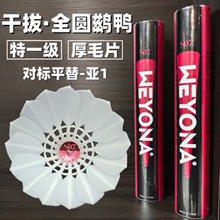 威羽乐比赛级全圆羽毛球鹚鸭厚毛片耐打好飞行好落点准对标亚1号