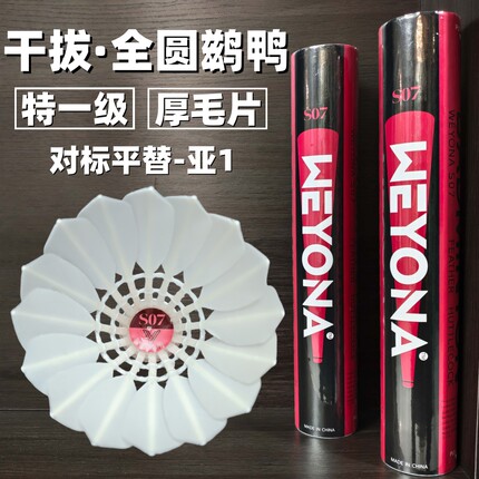 威羽乐比赛级全圆羽毛球鹚鸭厚毛片耐打好飞行好落点准对标亚1号
