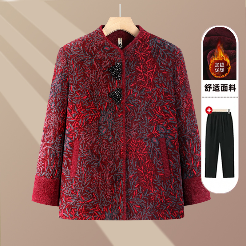 时尚妈妈装中式水貂绒大衣