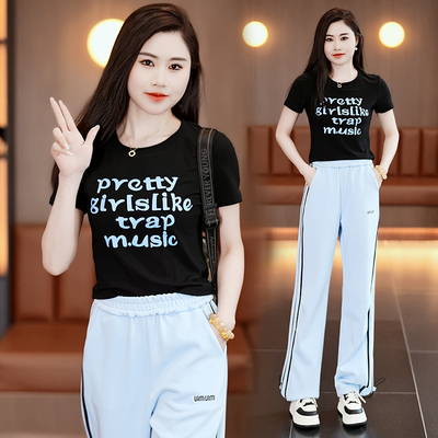 高档黄色休闲时尚运动套装女