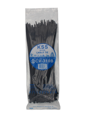 KSS扎带CV-310B黑色进口尼龙扎带4.8*310mm台湾凯士士塑料扎线带