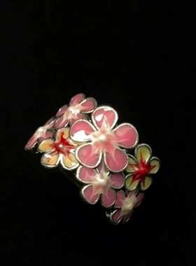 钰冠祥珐琅复古民族风开口戒指