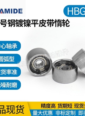 45号钢镀镍平皮带用惰轮中心轴承 HBGCM ENG22 光轮 宽度(T)11~32
