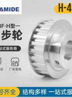 定制H46齿同步带轮BF型 铝合金同步轮ATPA46H100-B-N17-35 150