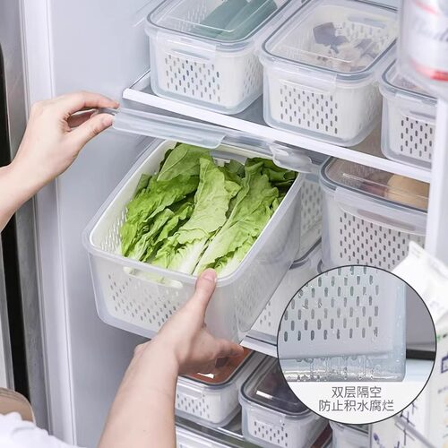 可微波食物菜盆收纳盒厨房冰箱专用果蔬保鲜盒