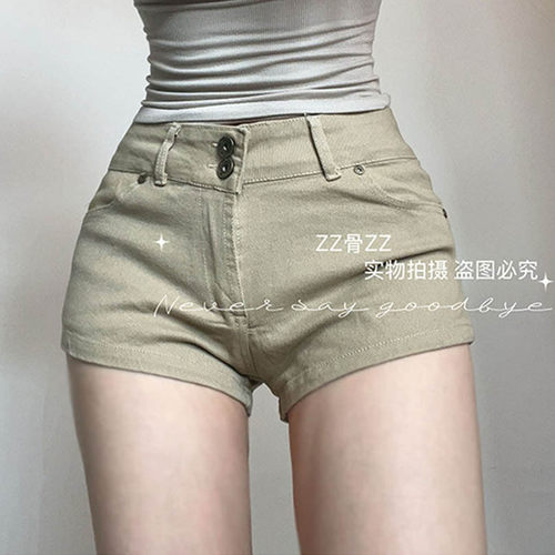 ZZ骨ZZ新款欧美风街头慵懒气质百搭高腰休闲包臀辣妹性感短裤热裤