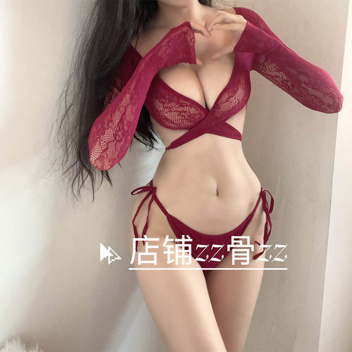 ZZ骨ZZ 新款欧美风辣妹性感网眼弹力交叉系带半透明居家睡衣上衣