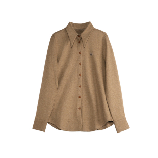 257MC7784 纯色衬衫 谜底衬衣长袖 简约百搭修身