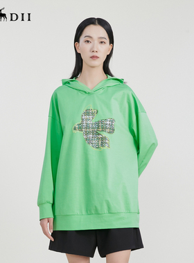 谜底卫衣时尚百搭连帽宽松套头绣花231MV0127