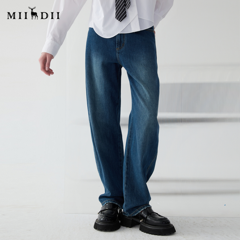 谜底牛仔直筒裤女香蕉裤百搭长裤251MK0031