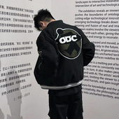 2025春秋季 美式 毛呢刺绣棒球服外套男潮流嘻哈痞帅高街飞行员夹克