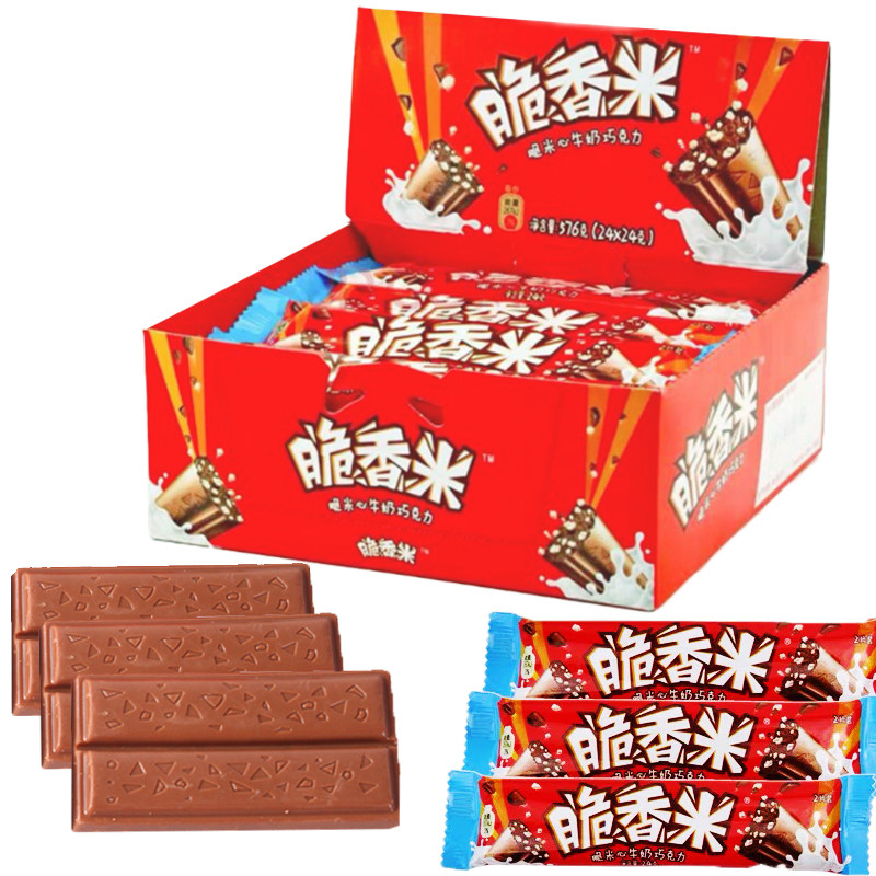 德芙脆香米24g*24条夹心牛奶巧克力休闲儿童零食朱古力小吃婚庆