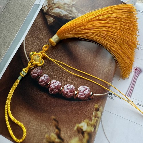 汽车挂件吉祥结亮光冰丝流苏穗