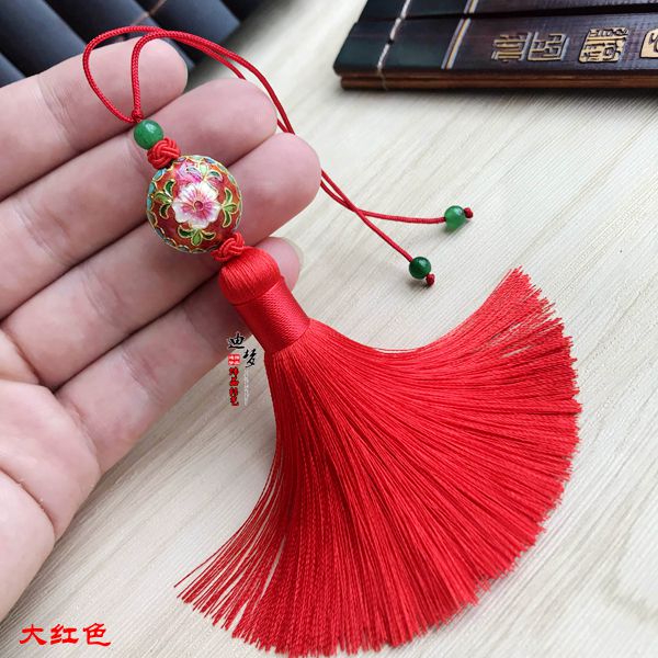 diy挂件流苏景泰蓝人造丝吊穗