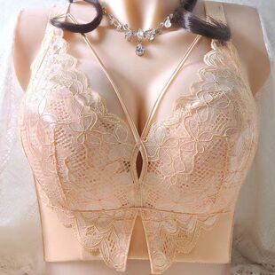 300斤大码 无钢圈聚拢收副乳防掉肩文胸罩D 胖mm内衣女大胸显小薄款