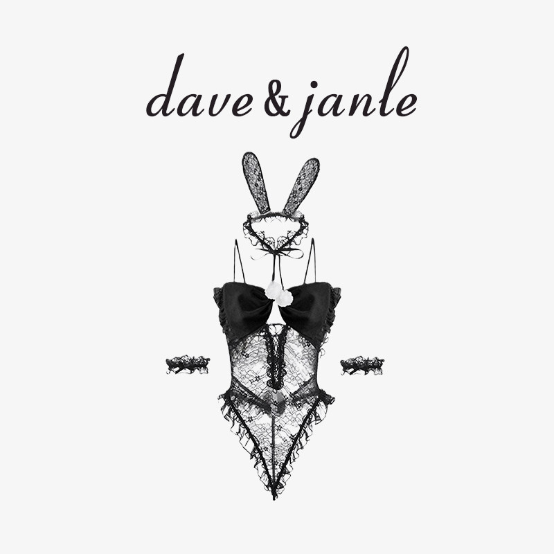 英国 Dave&Janle 蕾丝免脱连体衣新款火辣兔子女郎制服魅惑礼盒装