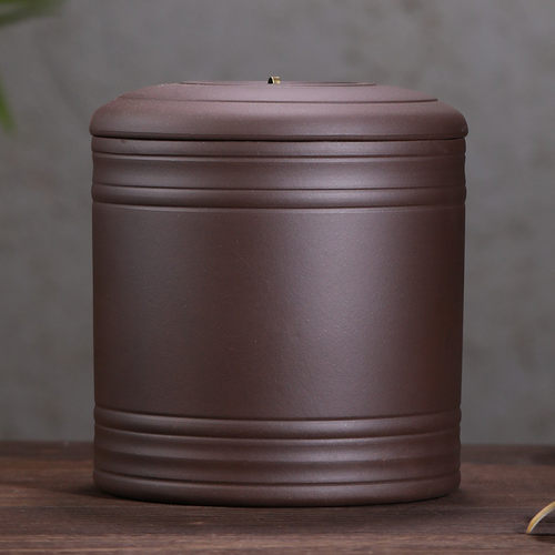 宜兴紫砂七饼罐普洱茶存茶罐大号