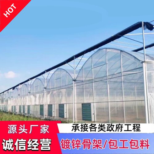 种植温室大棚骨架椭圆管西瓜棚草莓保温猪牛鸡鸭养殖大棚连体连栋