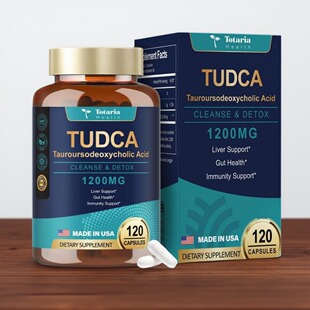 美国代成人TUDCA胶囊肝脏保健品120粒高含量1200毫克熬夜代谢喝酒