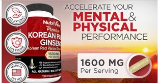 现人参皂苷人参根Nutrivein 韩国红参 Korean Ginseng能量活力120