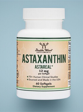 美国成人虾青素Astaxanthin 12mg60粒眼睛关节肠胃免疫健康Double