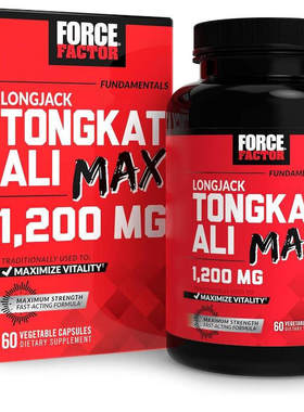 Force Factor Longjack Tongkat Ali Max 男性耐力和活力补充剂