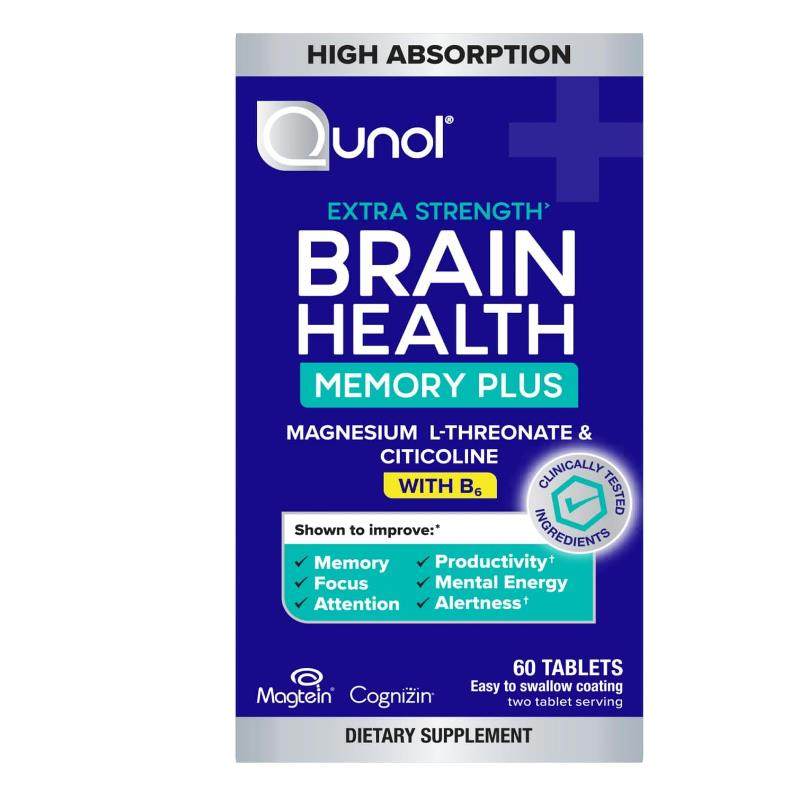 Qunol Brain Health Memory Plus 脑部注意力保健记忆胞磷胆碱镁