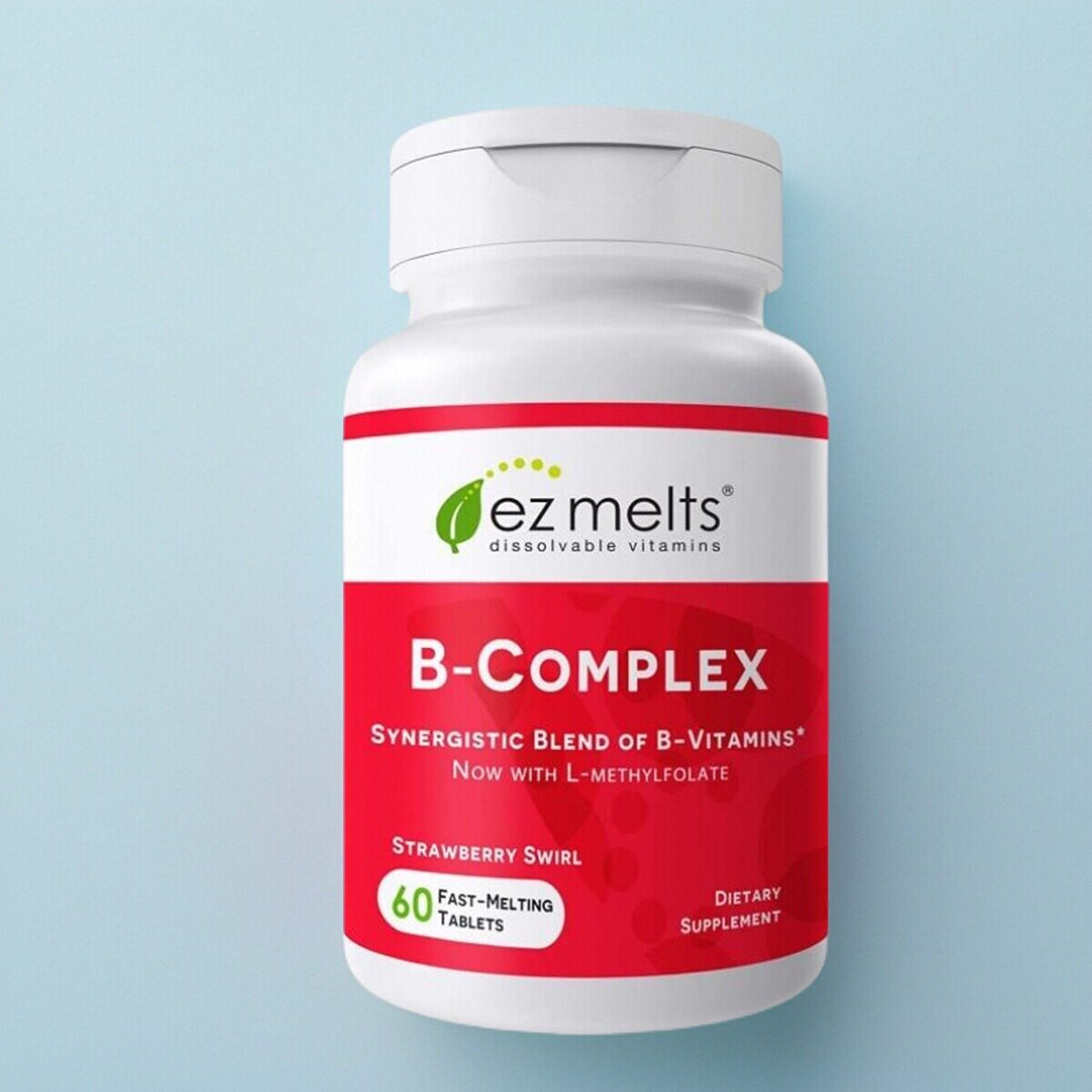 现货美国 EZ Melts维生素B群成人叶酸烟酸B-Complex舌下含片60粒
