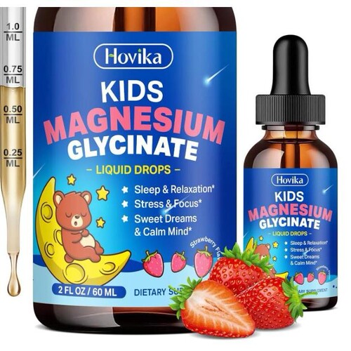 Hovika 儿童甘氨酸镁口服液Magnesium Glycinate+鱼油D3锌B6