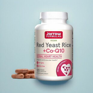 美国Jarrow Red Yeast Rice辅酶q10 红曲米Co-Q10 100mg成人健康