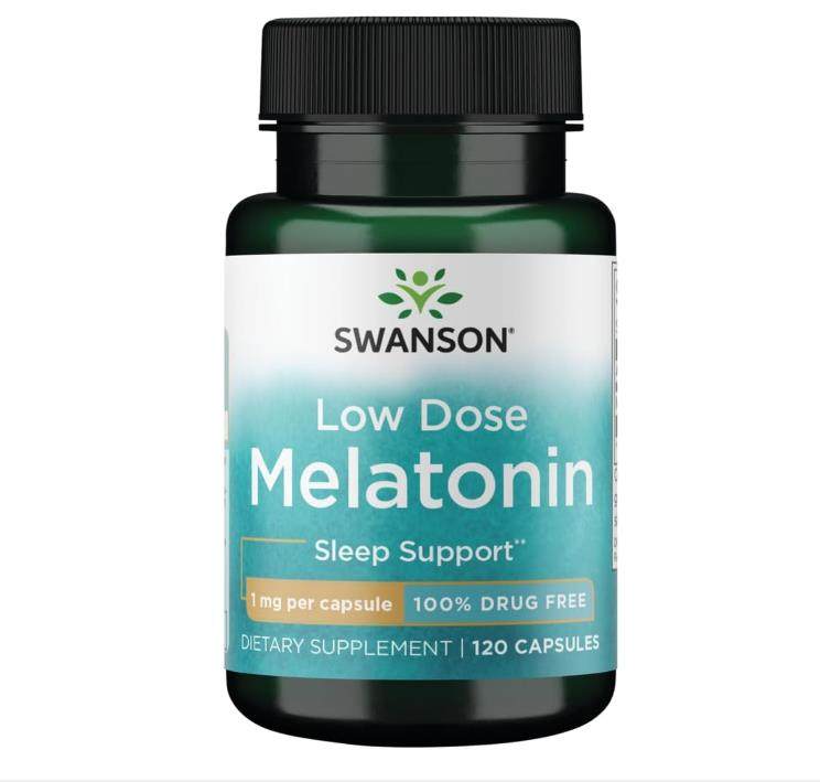 美Swanson Melatonin成人褪黑素1毫克代购助眠调节睡眠节律120粒