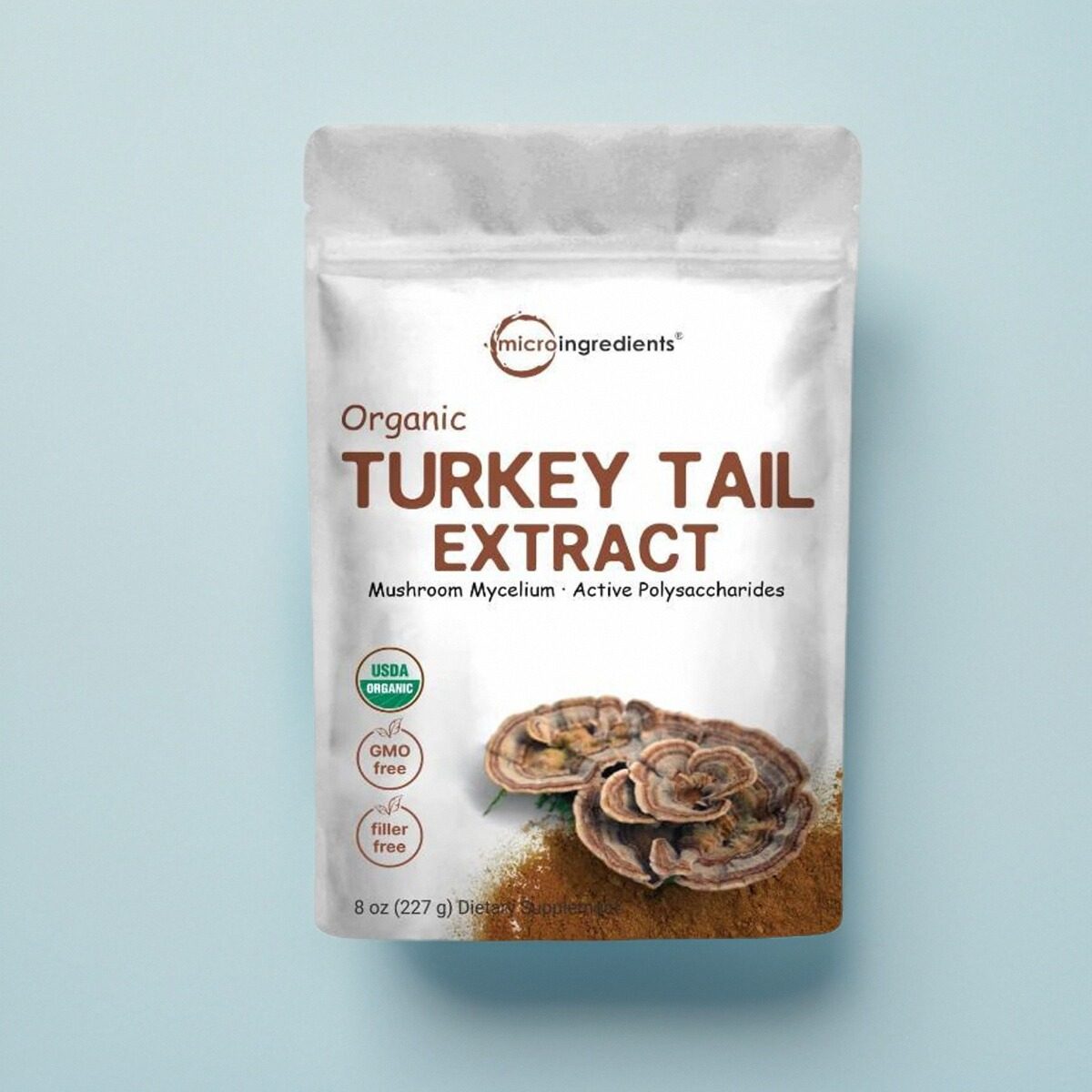 美国Turkey Tail 有机火鸡尾蘑菇粉50:1提取物冷冻干燥含活性多糖